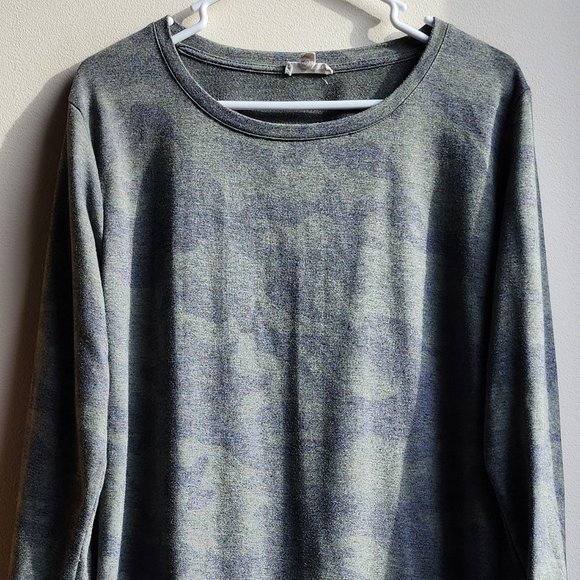 Jane and Delancey Green/Gray Scoop Neck Camouflaged Jersey Size Medium - Picture 5 of 13